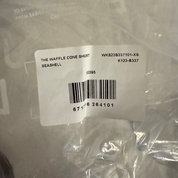 AYR The Waffle Cone Seashell White Knit Drawstring Lounge Shorts Size XS - Picture 8 of 8